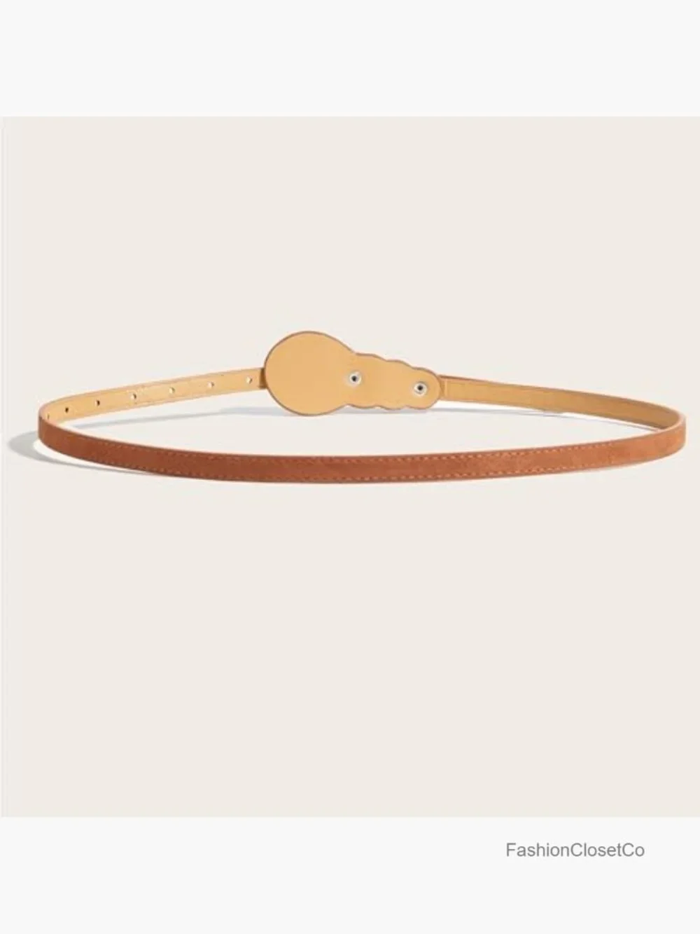 Faux Suede Concho Buckle Western Skinny Waist Belt for Country Concert Outfit